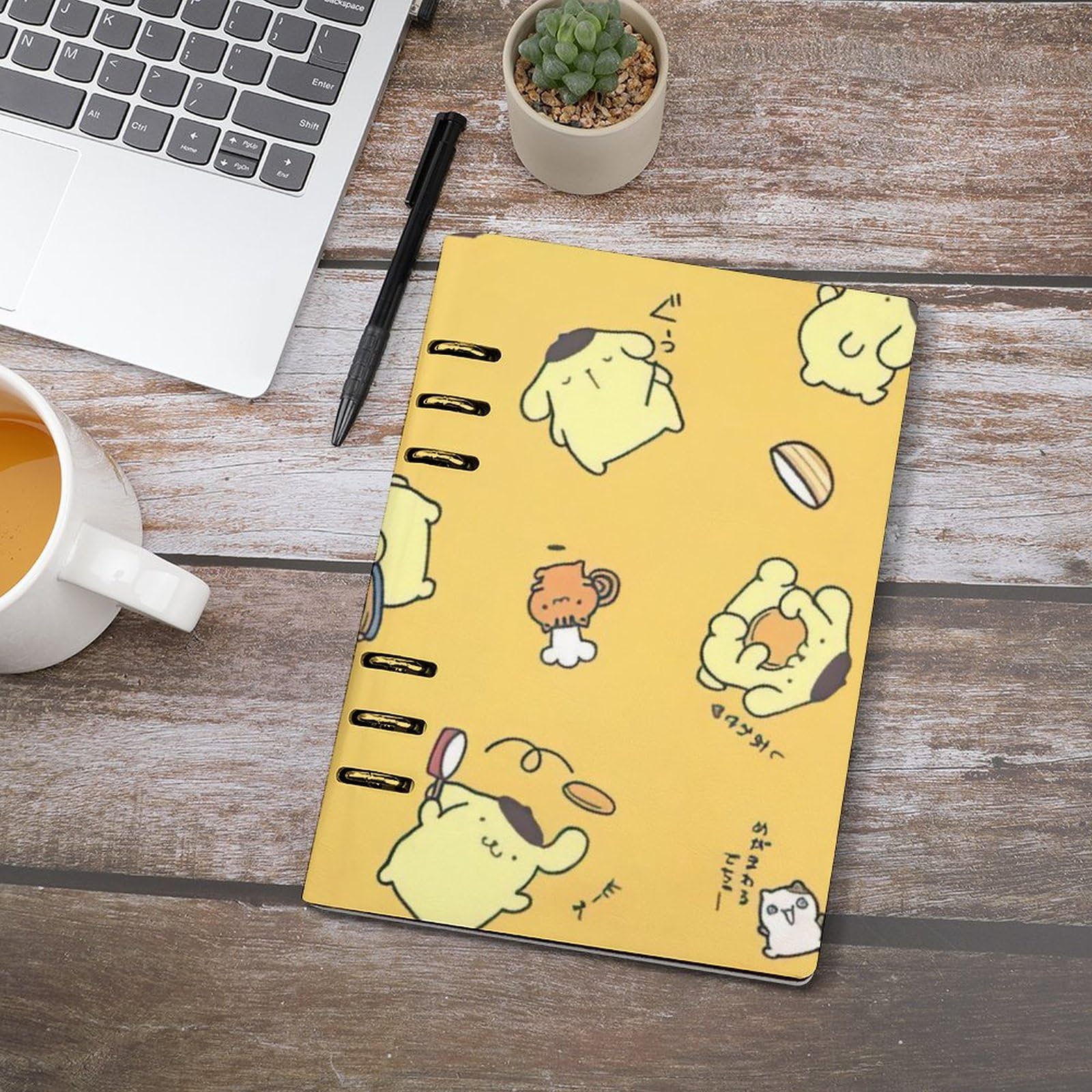 Amazon.co.jp: ポムポムプリン ルーズリーフ 手帳 システム手帳 6穴